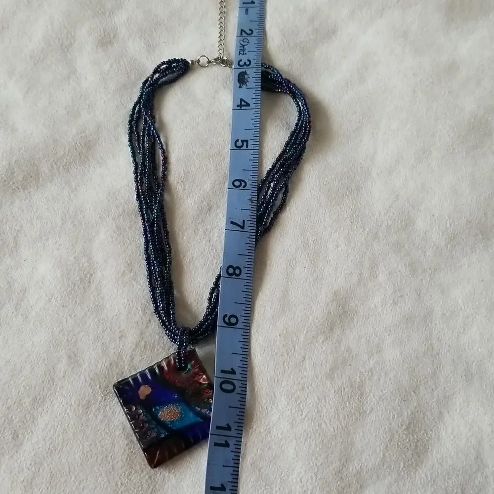 ❤ Blue Acrylic necklace
